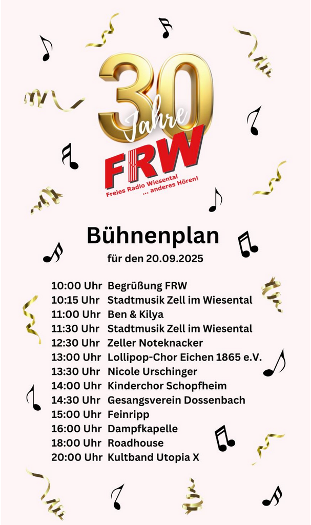 Am Samstag, den 20.09. gibt es die tollen Kuchen unserer Mitglieder auf dem Fest vom Freien Radio Wiesental